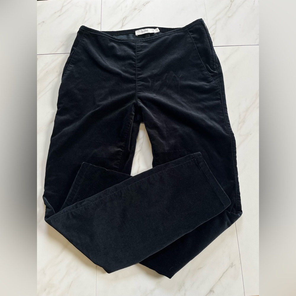 Closed Made in Italy side zip black velvet ankle pants size 26